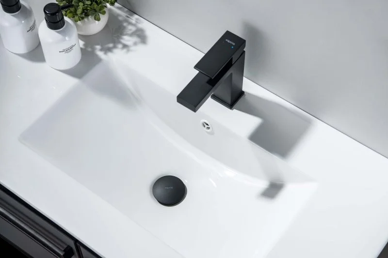 Сливной набор для раковины AQUATEK, матовый черный AQ6002MB