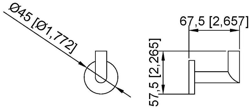 Крючок для полотенец Line глянец Nofer 16506.B