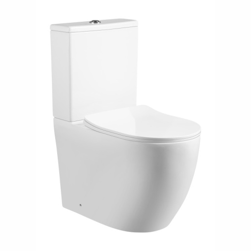 URBATEC URB788381F Унитаз-компакт BTW 605х370х800 мм Rimless Cox, с сиденьем, выпуск Vario, белый глянец