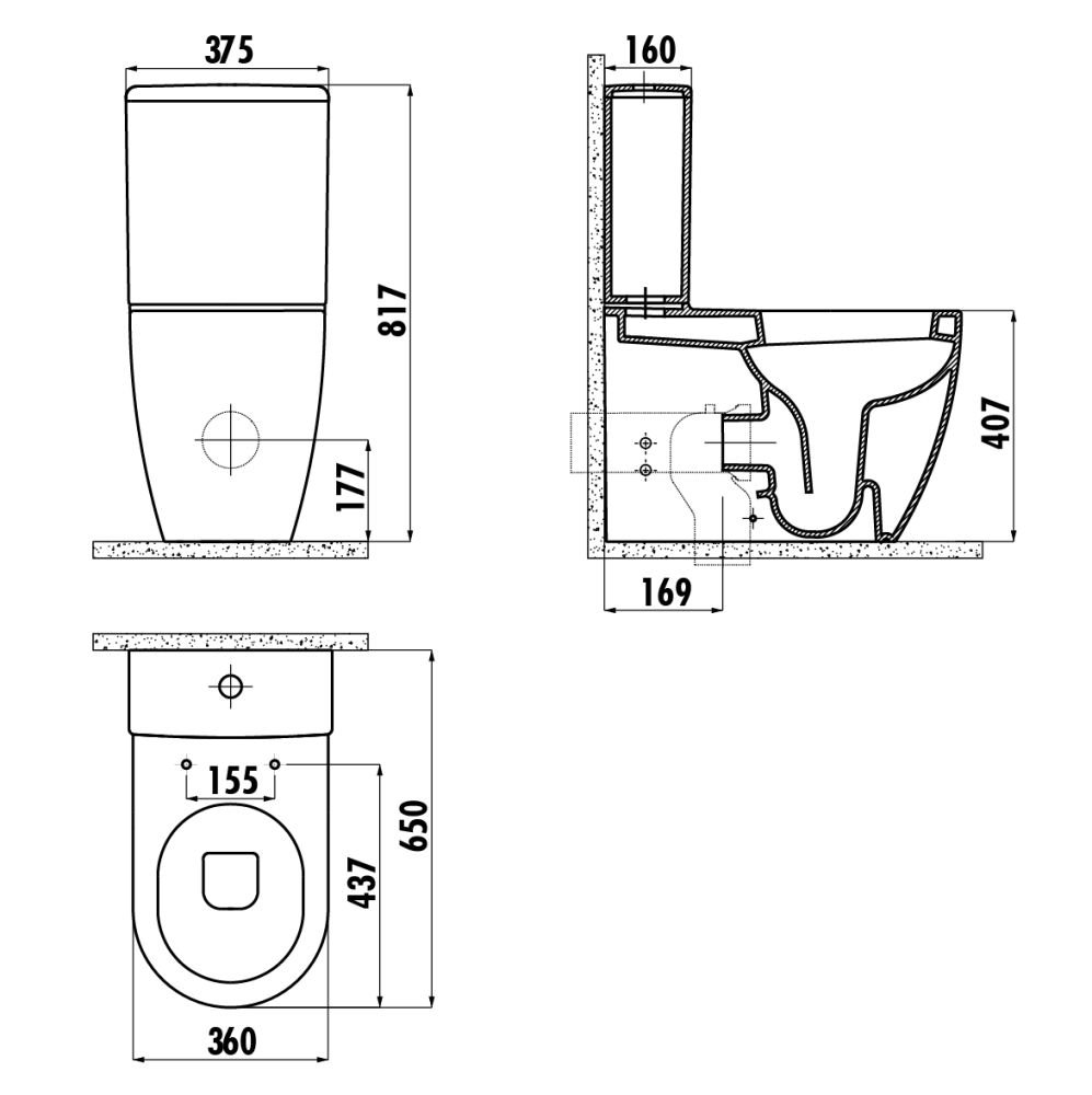CREAVIT MARE Бачок MA410-00CB00E-0000