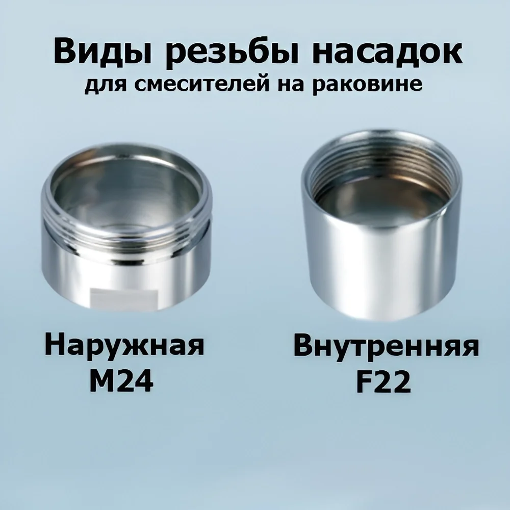 Водосберегающая насадка для крана 3 л/мин, спрей S03M24