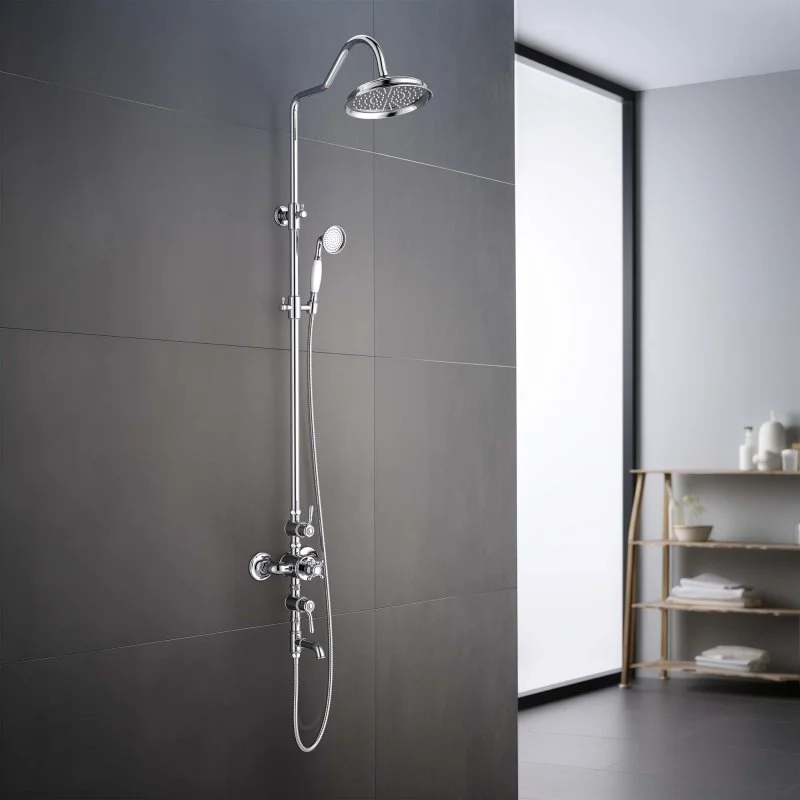 Термостатическая душевая система с изливом AQUATEK AQ2543CR КЛАССИК