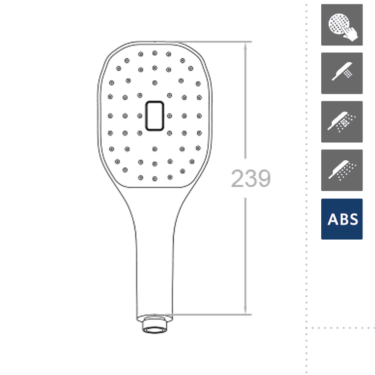 Душевая лейка из ABS-пластика 4913К3 с 3 режимами
