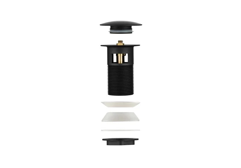 Сливной набор для раковины AQUATEK, матовый черный AQ6002MB