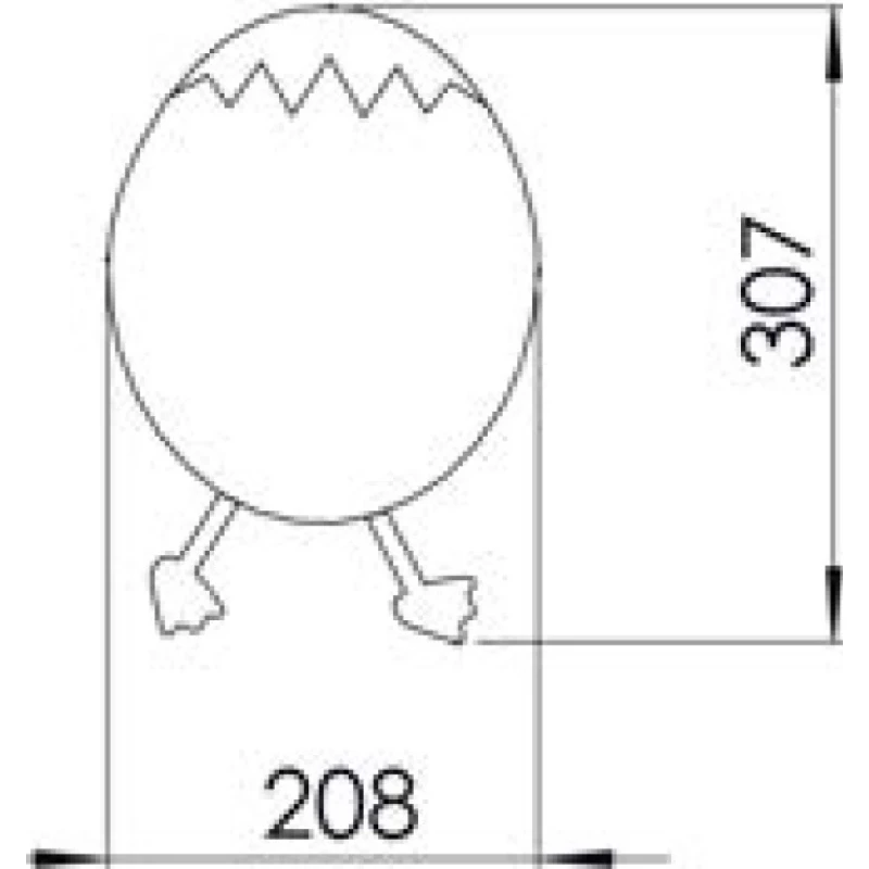Зеркало Creavit Ducky DC30035-BB детское, синий