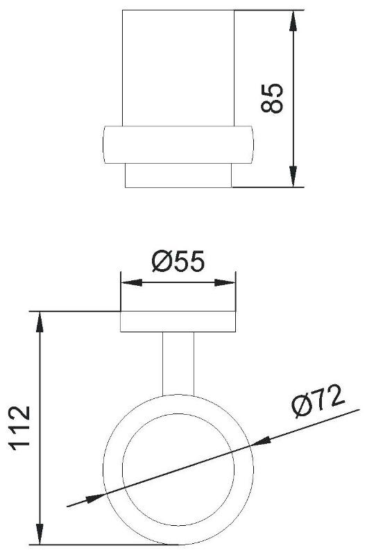 Стаканчик для зубных щеток NIZA Nofer 16861.S