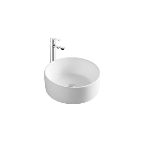 Раковина накладная для установки на столешницу AQUATEK AQ5118-MW 400*400*165, матовый белый